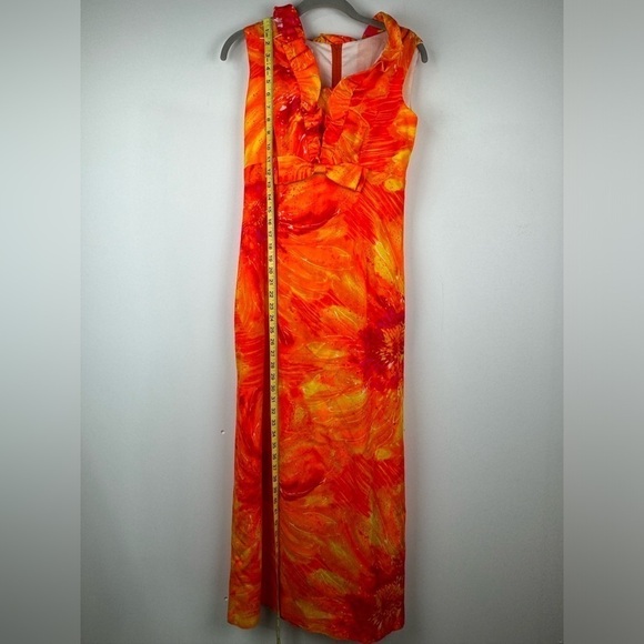 Vintage Mildred’s of Hawaii 60’s Bright Floral Maxi Dress, Estimated Size Small - Picture 8 of 11